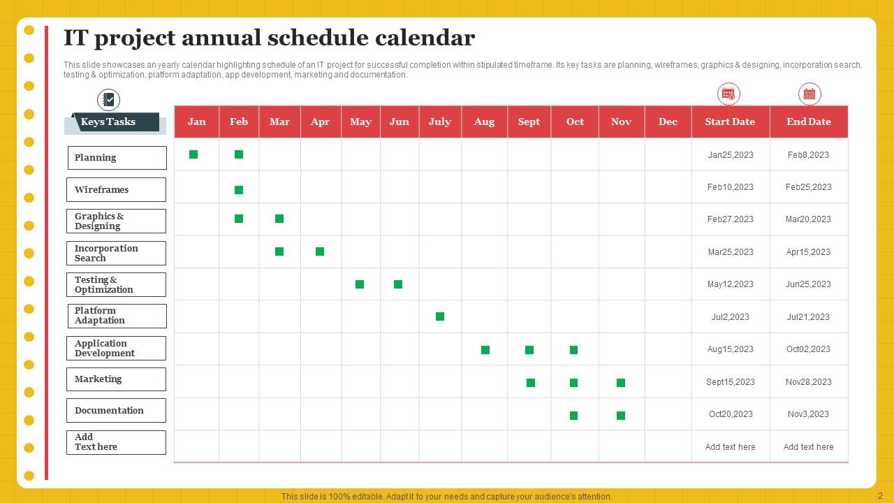 Annual Schedule Calendar Powerpoint Ppt Template Bundles PPT Example