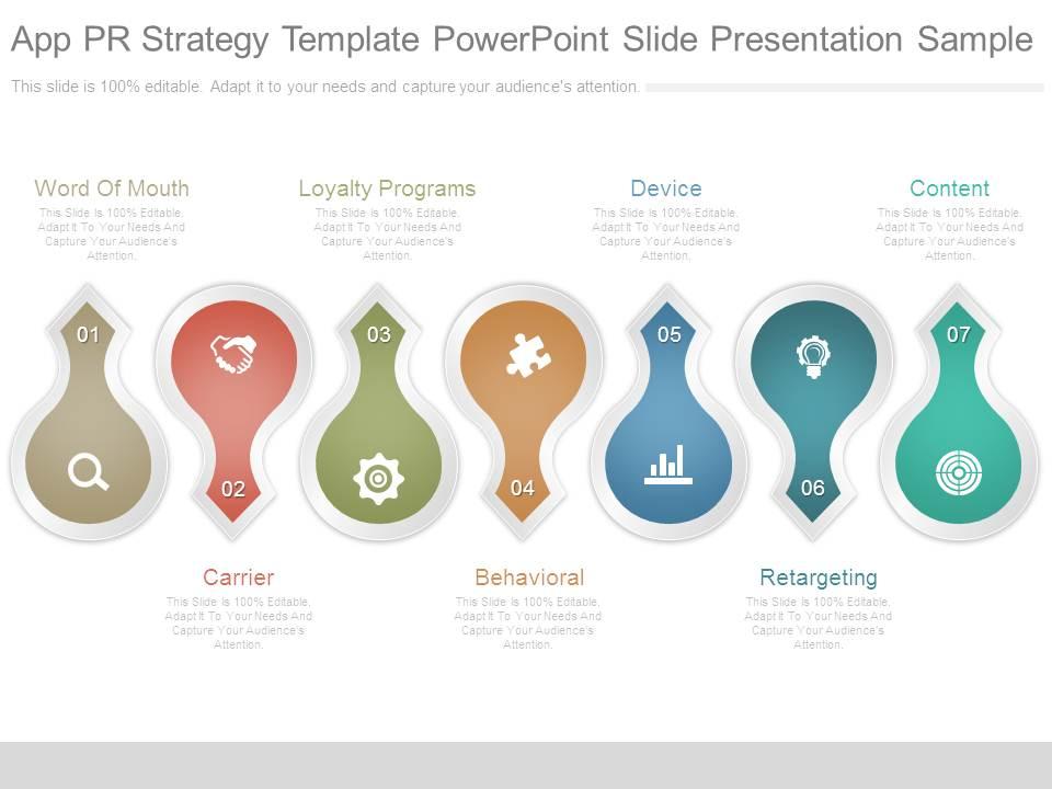 App pr strategy template powerpoint slide presentation sample Slide01