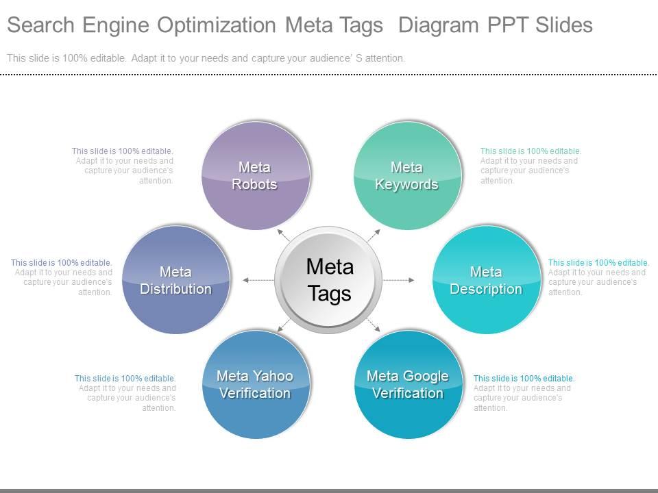 App search engine optimization meta tags diagram ppt slides Slide01