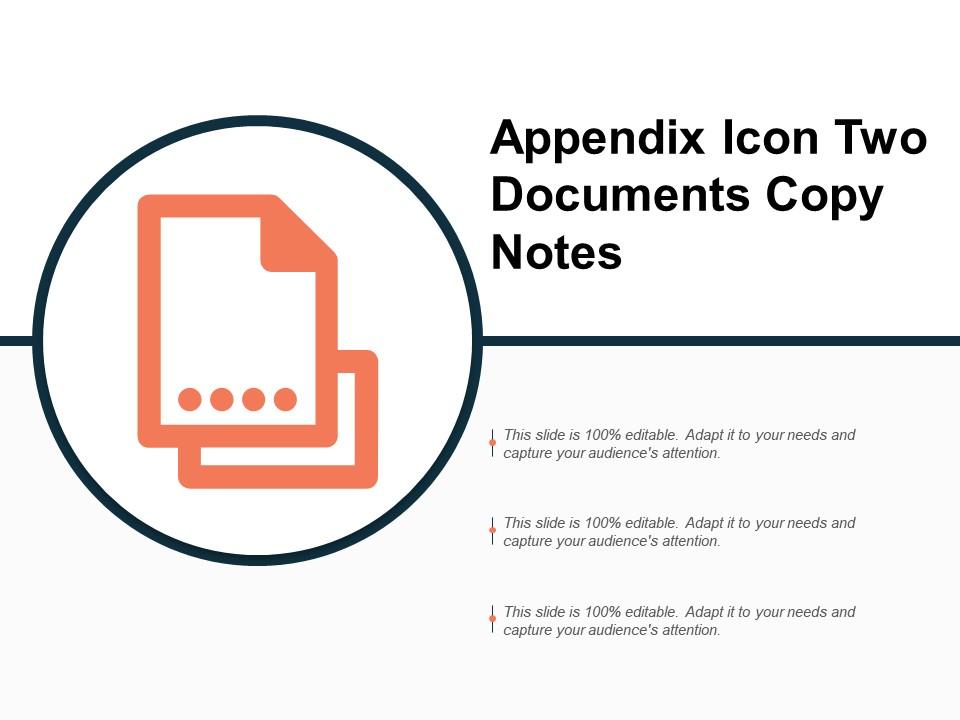 Appendix Icon Two Documents Copy Notes | Presentation PowerPoint ...