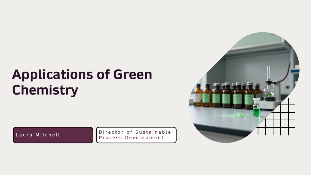 Applications Of Green Chemistry PPT Template VA Applications Of Green Chemistry PPT Template VA