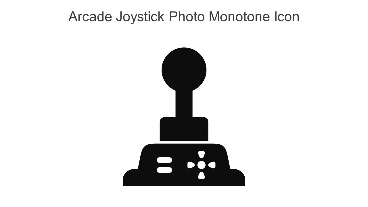Arcade Joystick Photo Monotone Icon In Powerpoint Pptx Png And Editable Eps Format