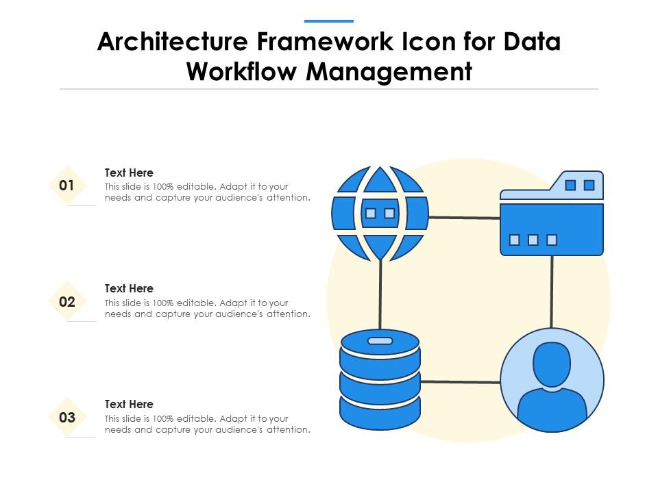 Architecture Framework Icon For Data Workflow Management | Presentation ...