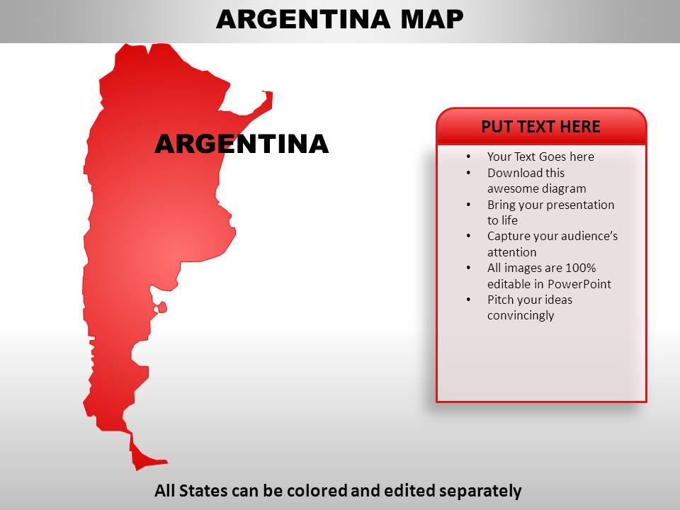 Argentina country powerpoint maps Slide00
