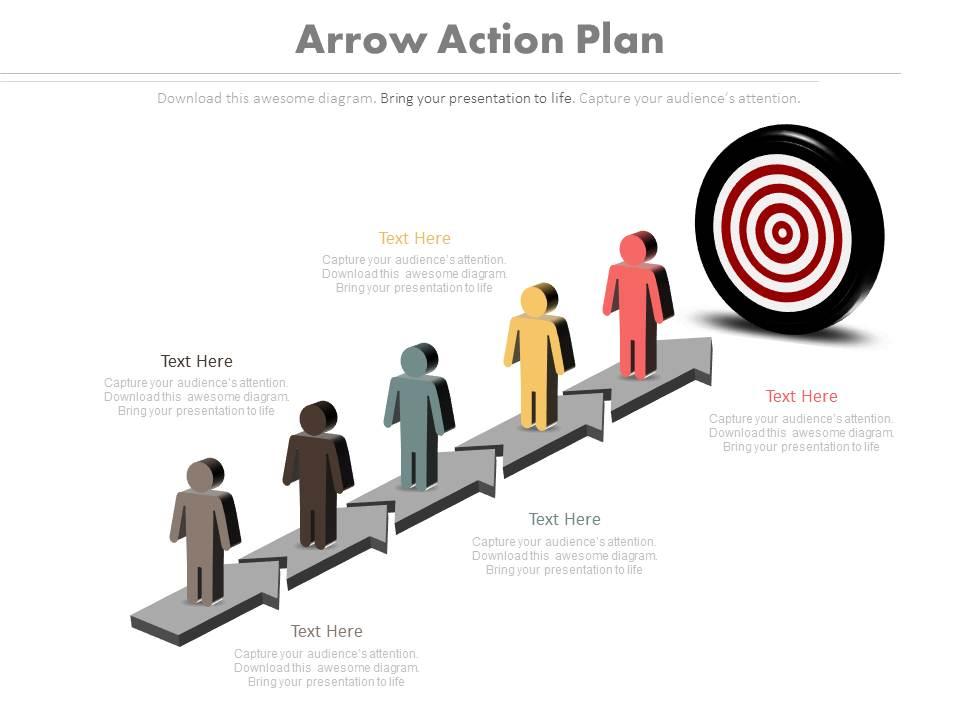 Arrow action plan ppt slides Slide01