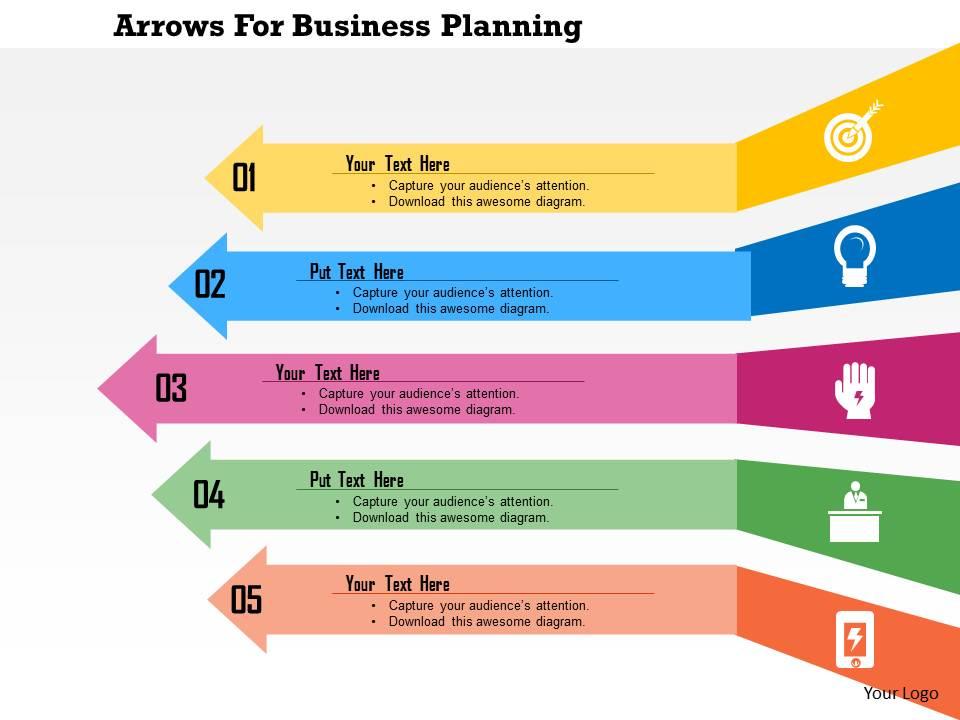 arrows_for_business_planning_flat_powerpoint_design_Slide01