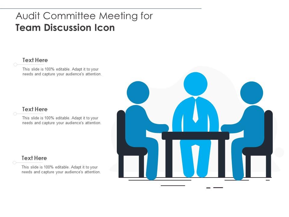 Audit committee meeting for team discussion icon Slide00