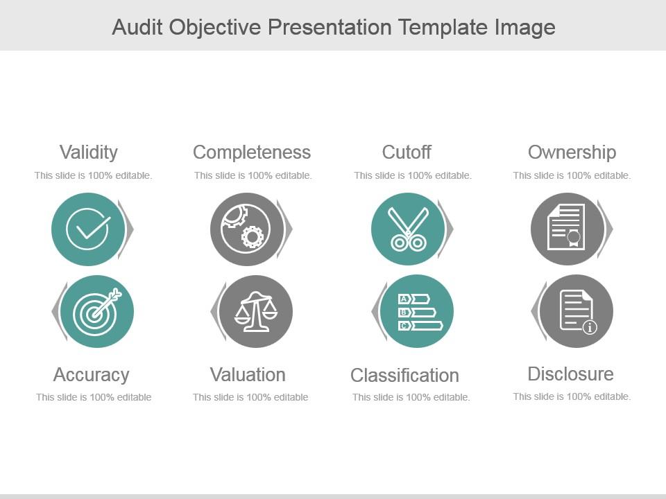 Audit objective presentation template image Slide00