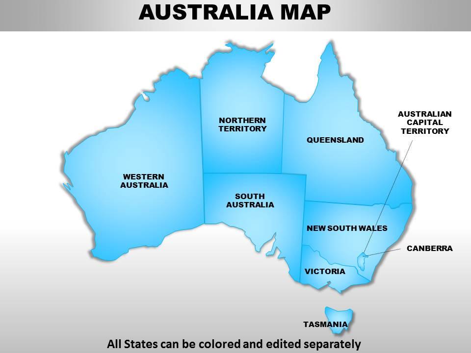 Australia continents powerpoint maps with act territory Slide00