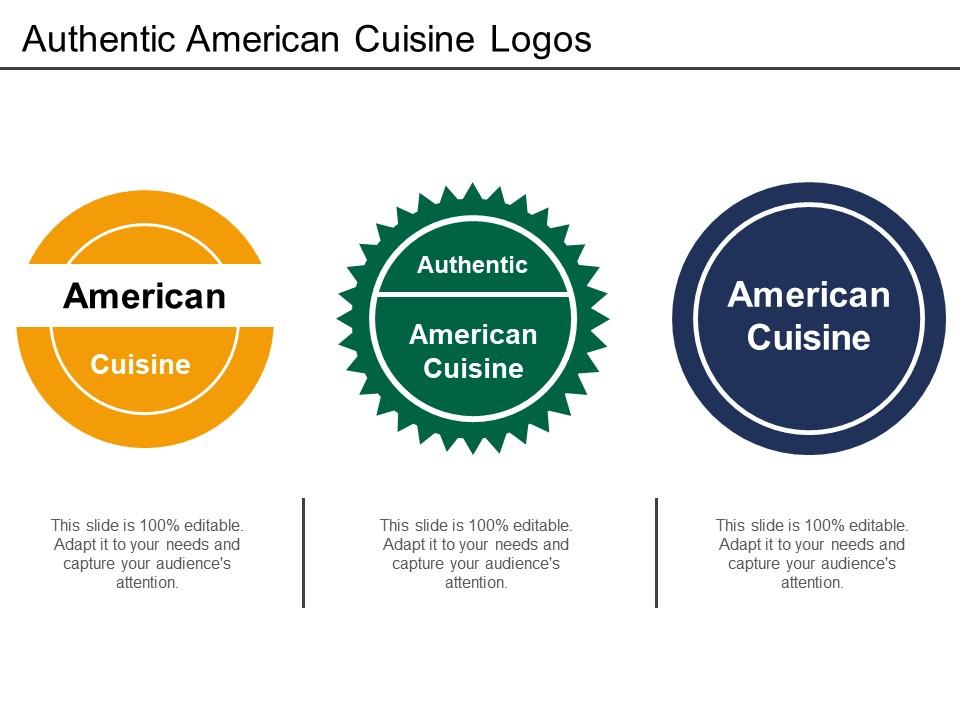 Authentic american cuisine logos Slide01
