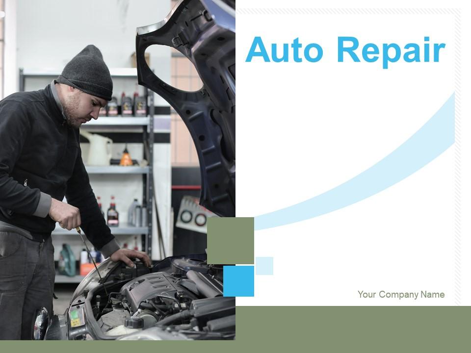 Auto repair mobile engineer repair icon tools exhausting mechanic fixing service Slide01