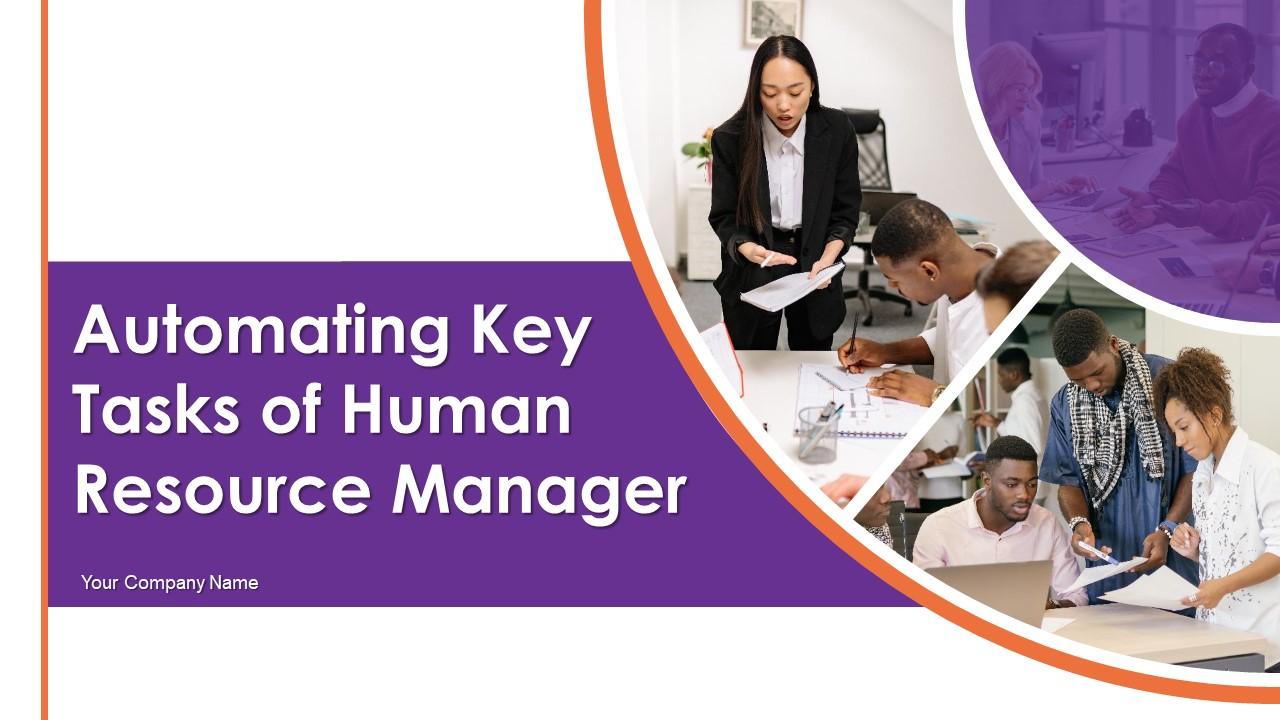 Automating Key Tasks Of Human Resource Manager Powerpoint Presentation Slides Slide01