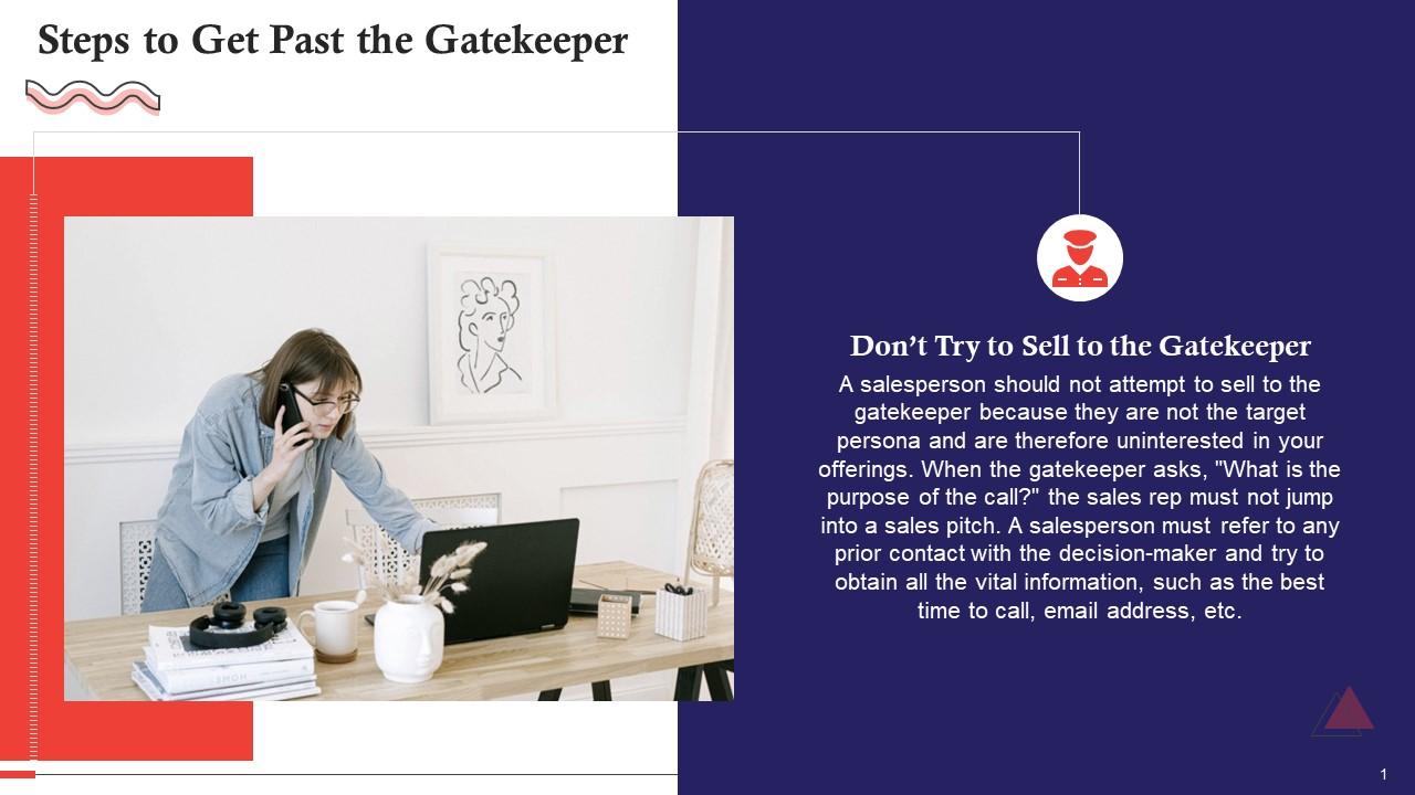 Avoid Selling To Gatekeeper To Get Past Training Ppt