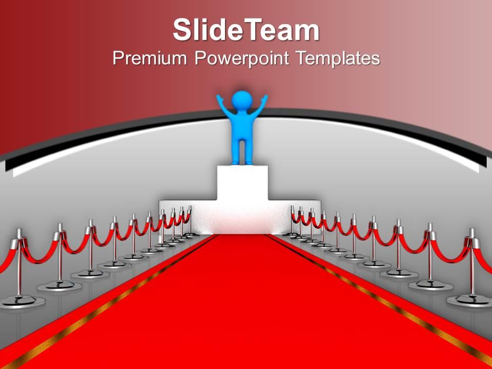 Award winner red carpet leadership powerpoint templates ppt themes and graphics 0113 Slide00