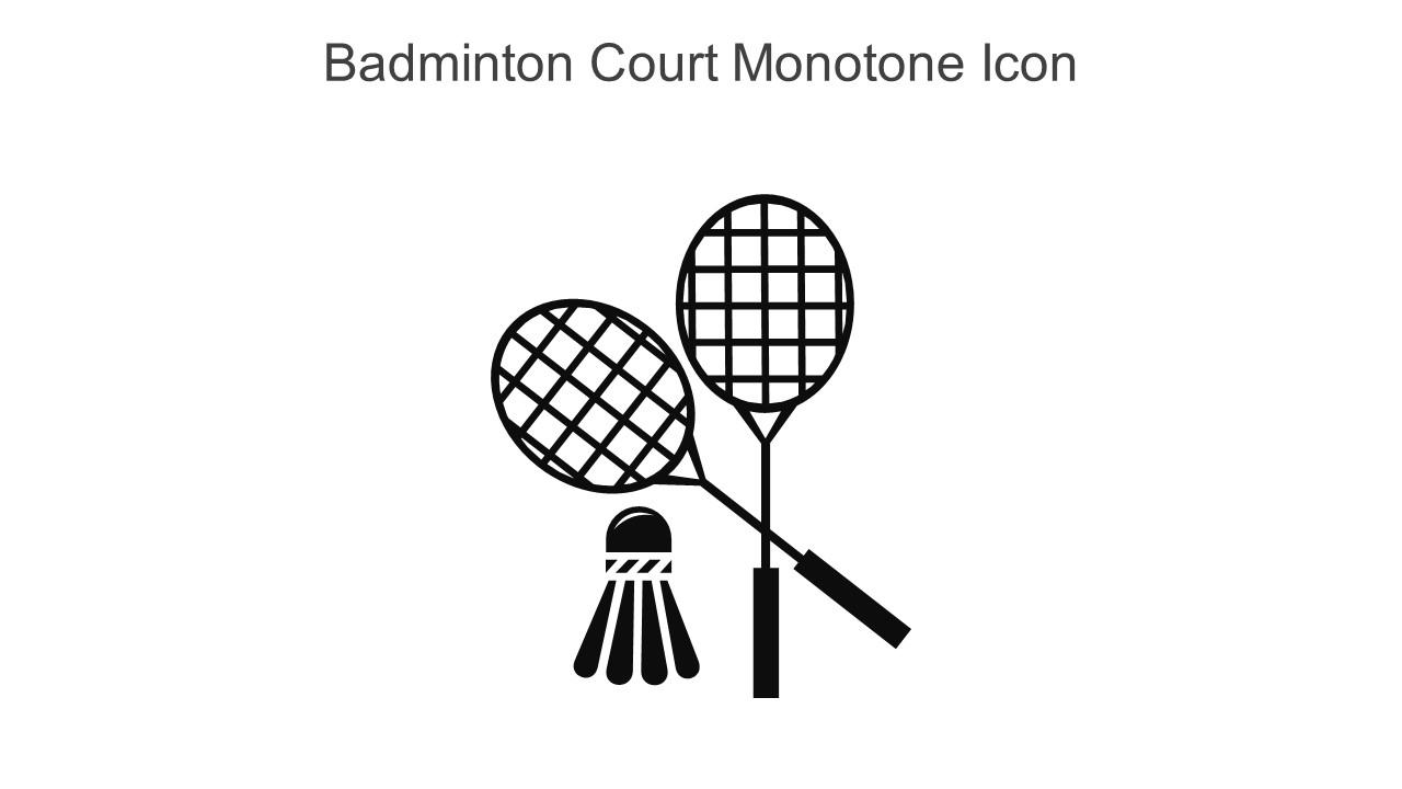 Badminton Court Monotone Icon In Powerpoint Pptx Png And Editable Eps