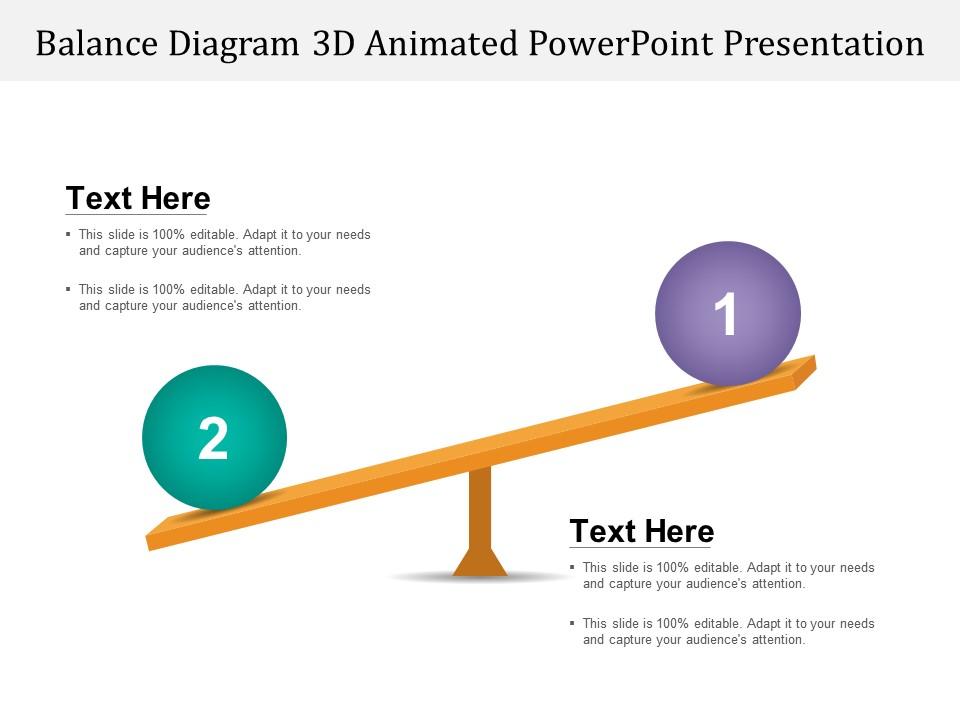 Balance Diagram 3d Animated Powerpoint Presentation | PowerPoint  Presentation Sample | Example of PPT Presentation | Presentation Background