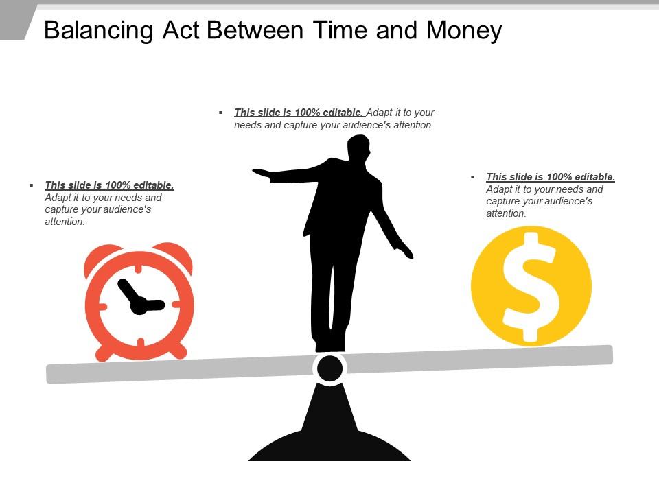 Balancing Act Between Time And Money, PowerPoint Slide Templates Download, PPT Background Template