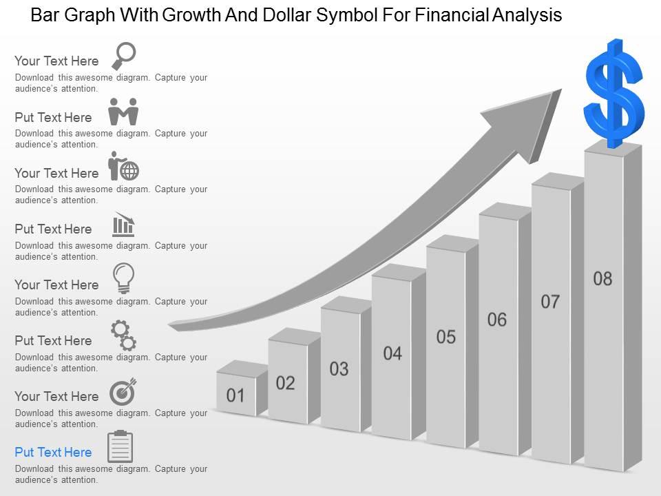 bar_graph_with_growth_and_dollar_symbol_for_financial_analysis_ppt_template_slide_Slide01