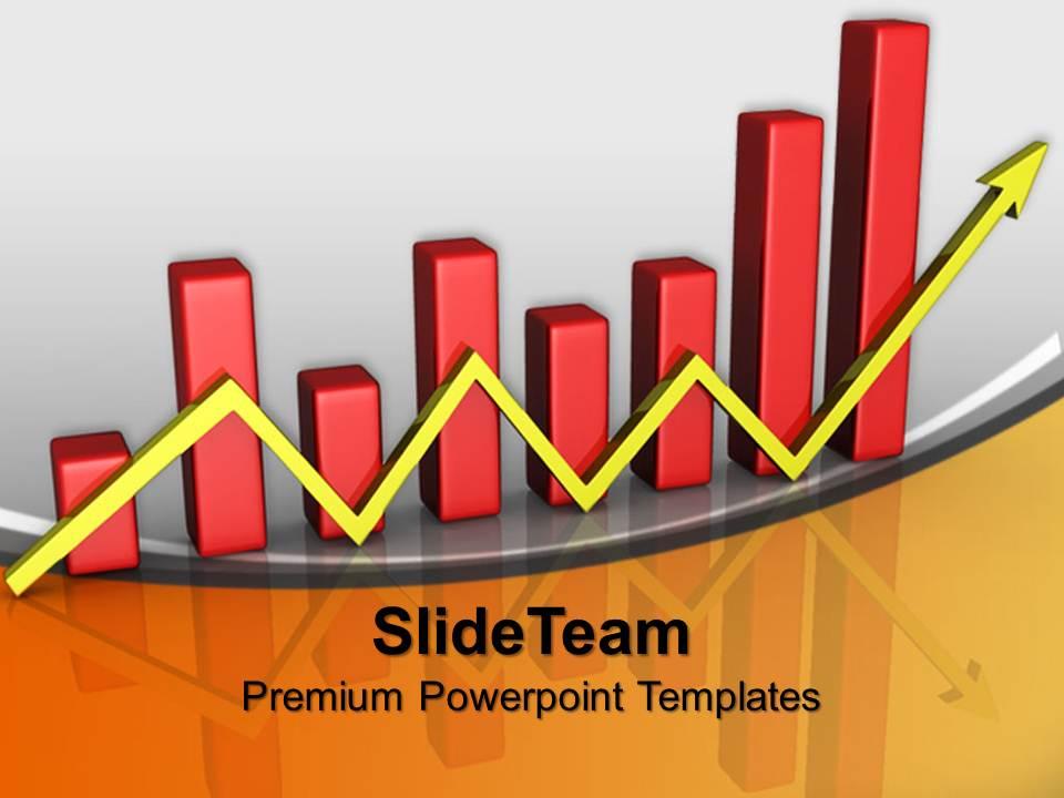 Bar Graphs And Pie Charts Arrow Business Powerpoint Templates Themes Slide01