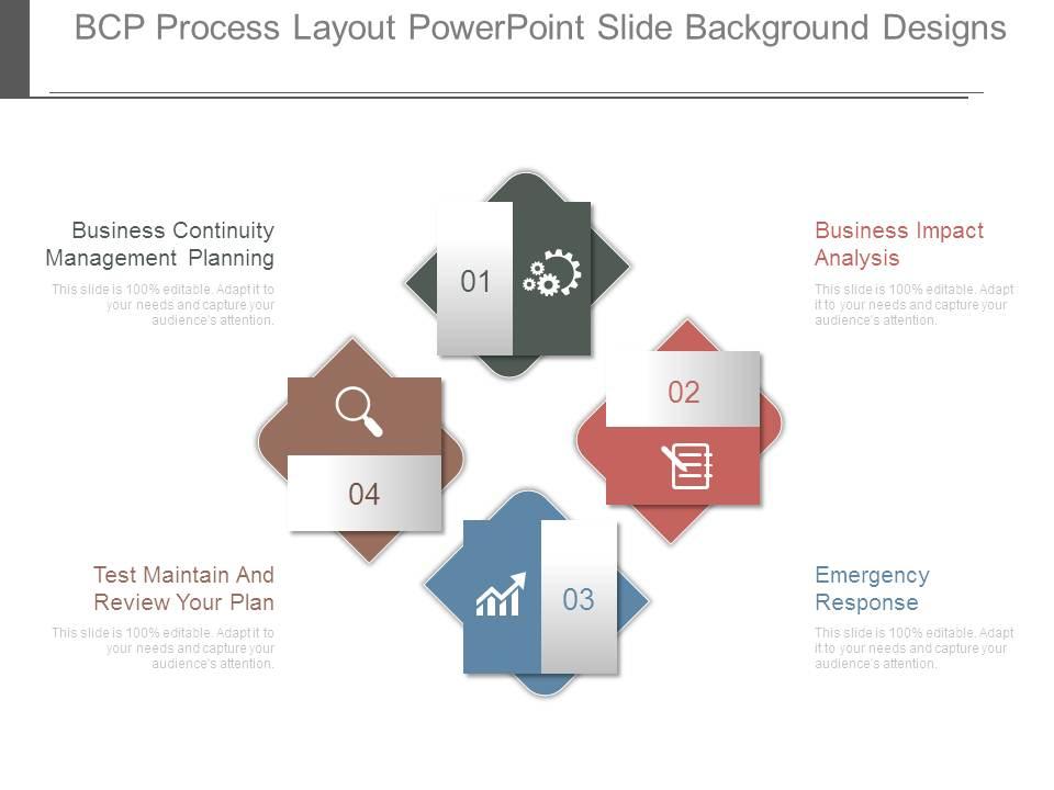 Bcp process layout powerpoint slide background designs Slide01