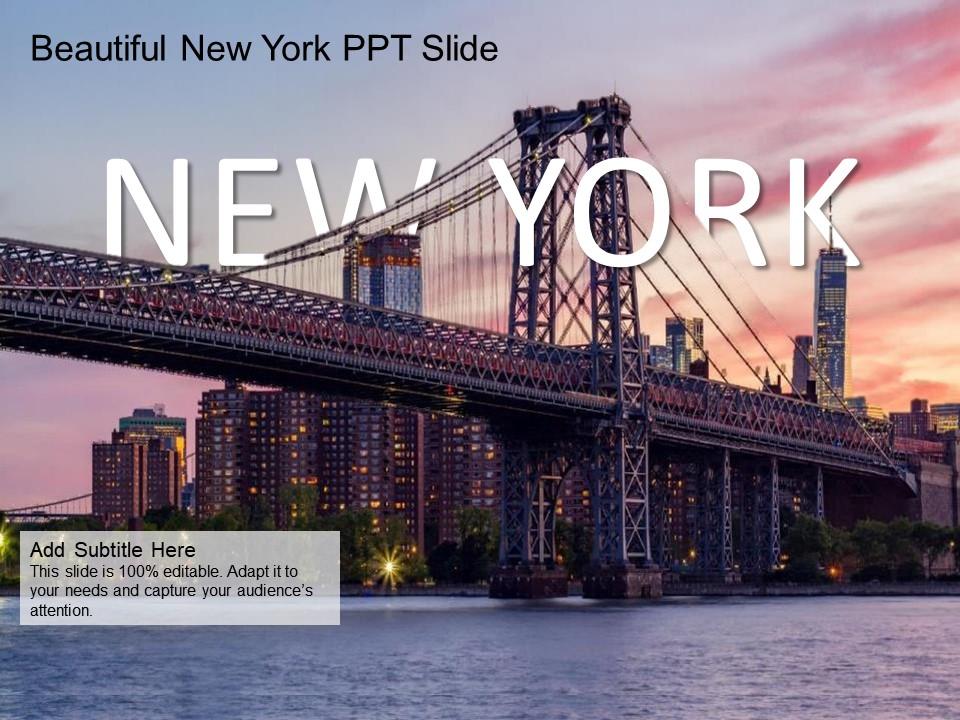 Beautiful new york ppt slide