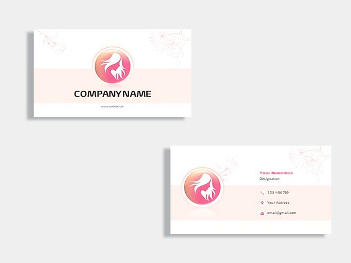Beauty services business card design template Slide00