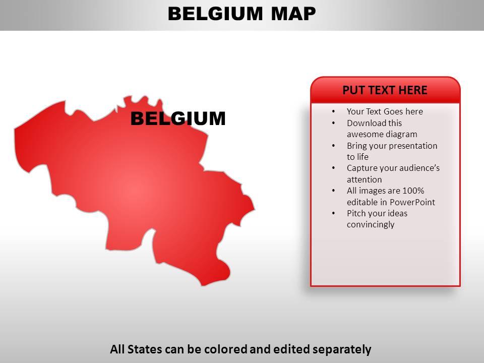 Belgium country powerpoint maps Slide00