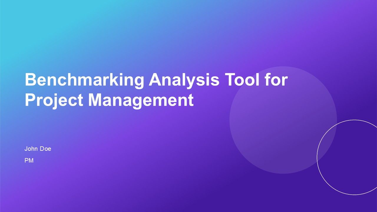 Benchmarking Analysis Tool For Project Management PPT Demonstration AT