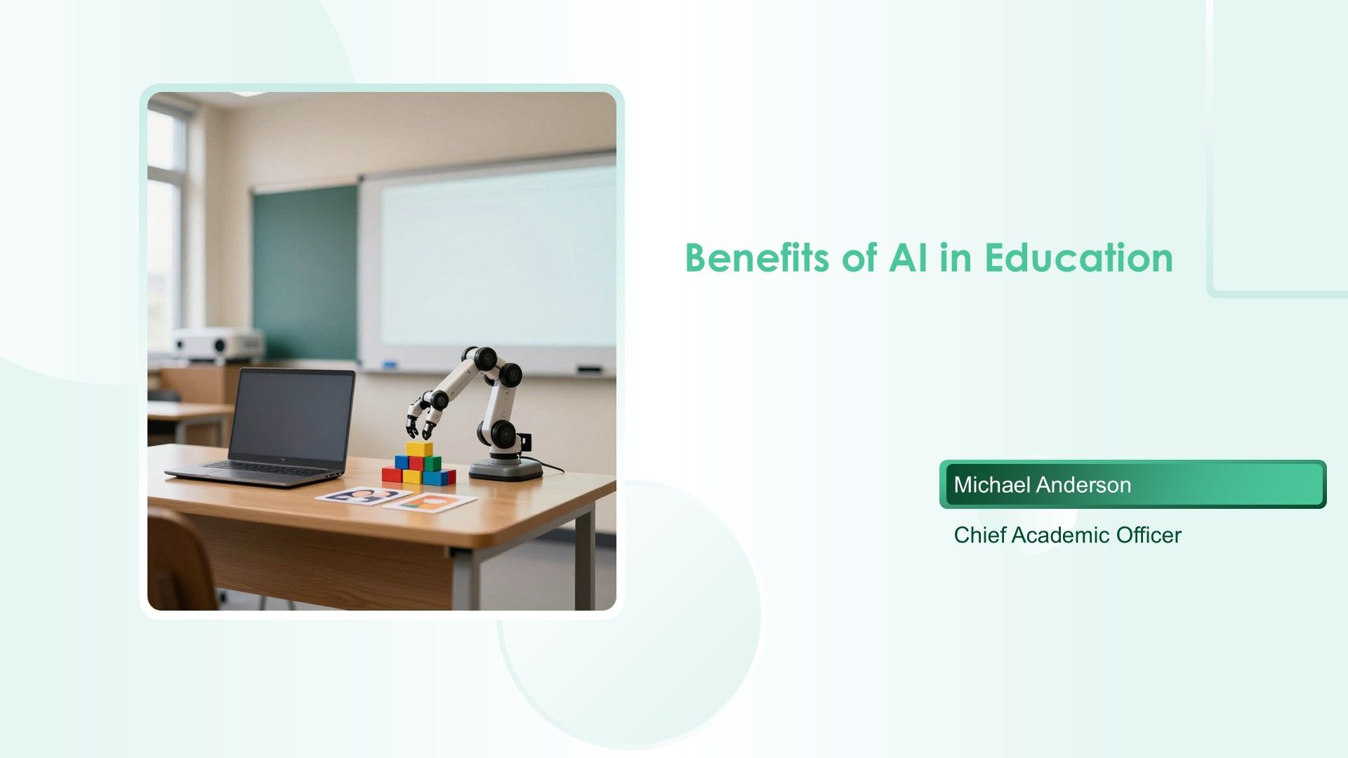 Benefits Of AI In Education PPT Designs VA Benefits Of AI In Education PPT Designs VA