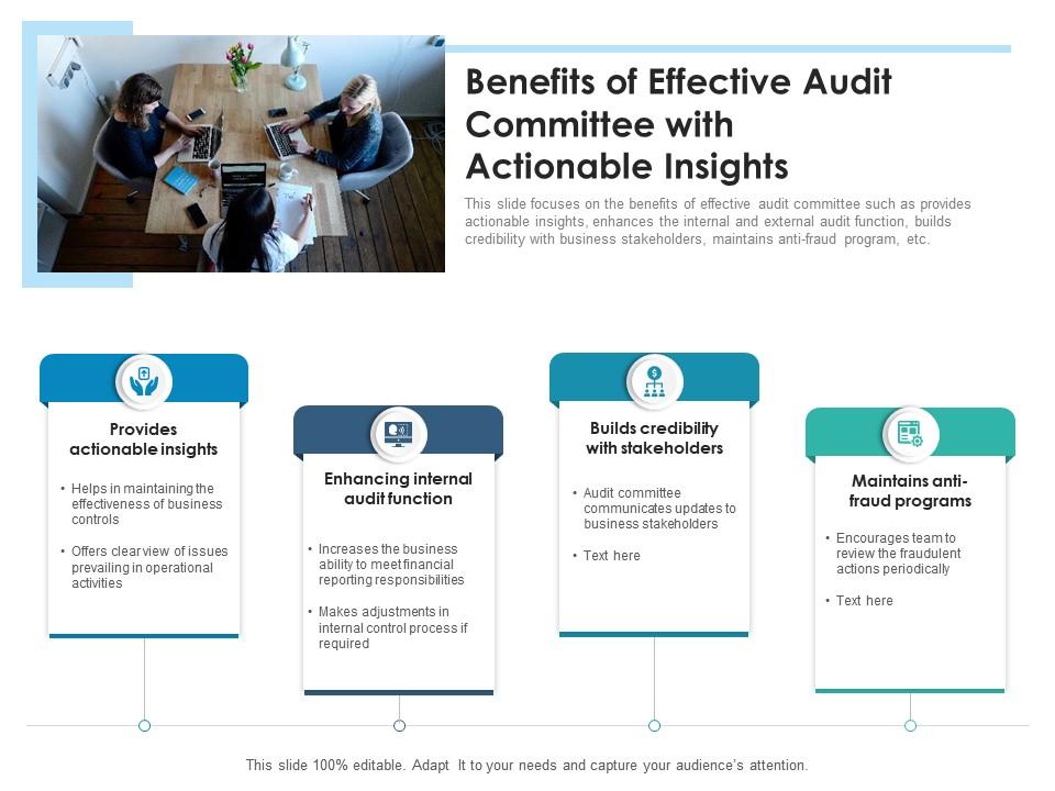 Benefits of effective audit committee with actionable insights Slide00