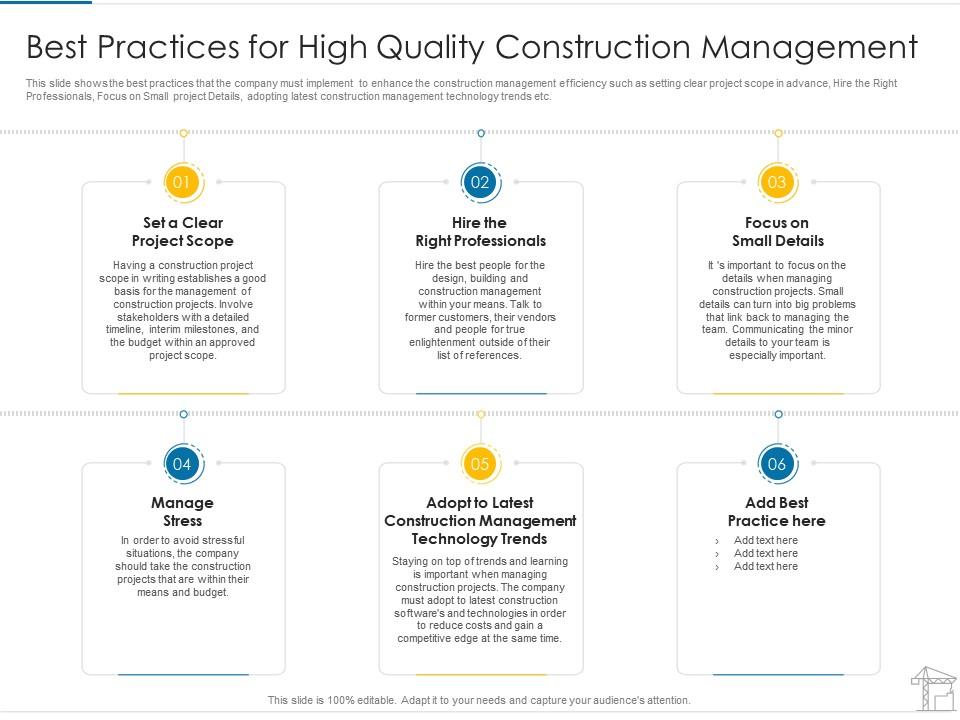 Best Practices For High Quality Construction Management Project ...