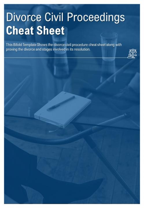 Bi fold divorce civil proceedings cheat sheet document report pdf ppt template Slide01