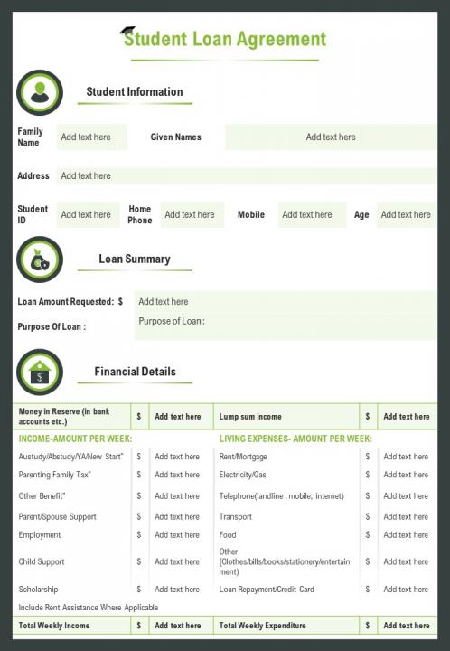 Bi Fold Education Loan Agreement Document Report Pdf Ppt Template Bi Fold Education Loan Agreement Document Report Pdf Ppt Template