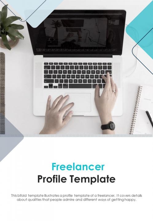 Bi fold freelancer profile document report pdf ppt template Slide01