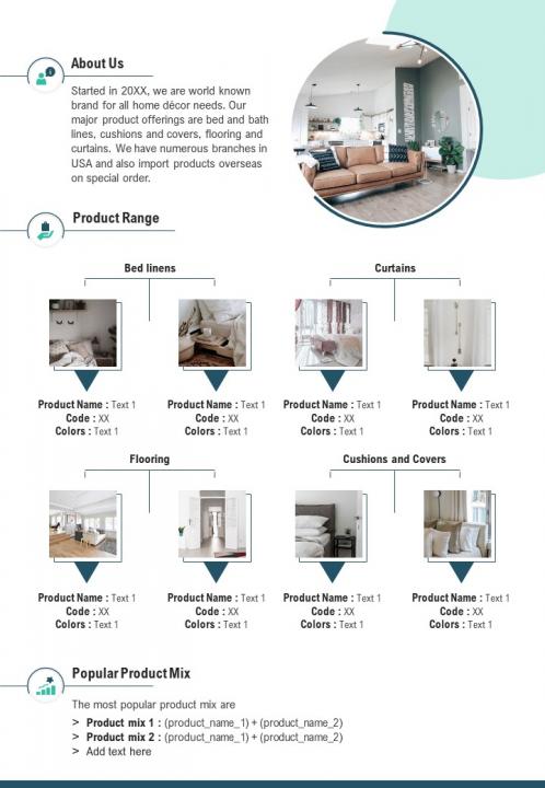 Bi Fold Home Furnishing Product Catalog