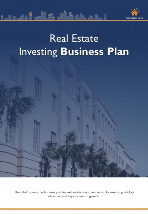 Bi fold real estate investing business plan document report pdf ppt template Slide01