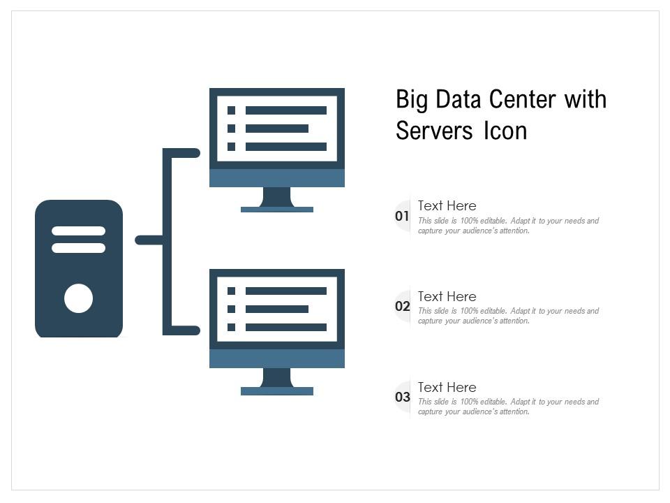 Big data center with servers icon Slide01
