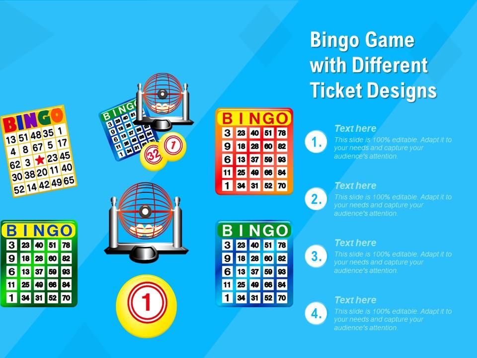 Bingo game with different ticket designs Slide01