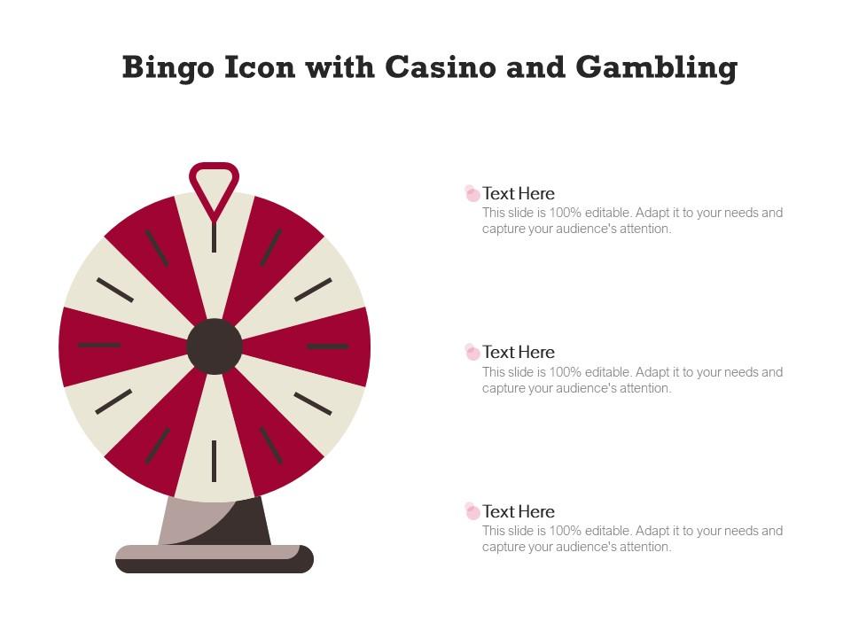 Bingo icon with casino and gambling