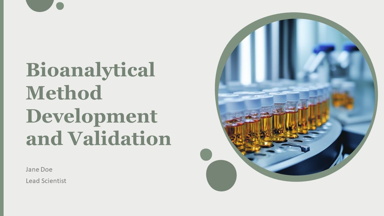 Bioanalytical Method Development And Validation PPT Example AT