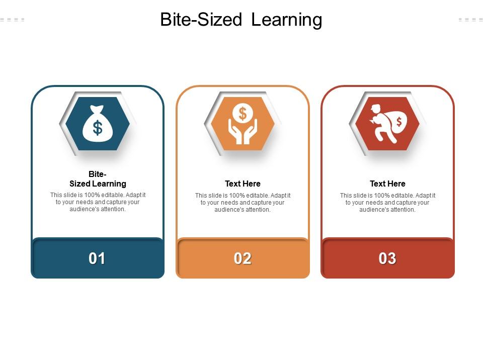 Bite Sized Learning Ppt Powerpoint Presentation Inspiration Brochure