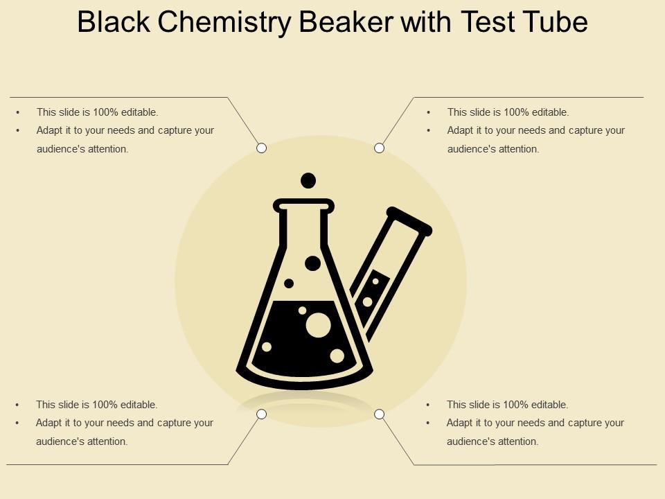 Black chemistry beaker with test tube Slide01