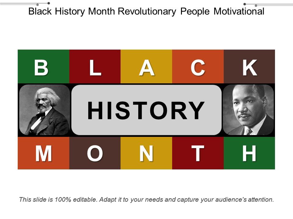Black history month revolutionary people motivational Slide00