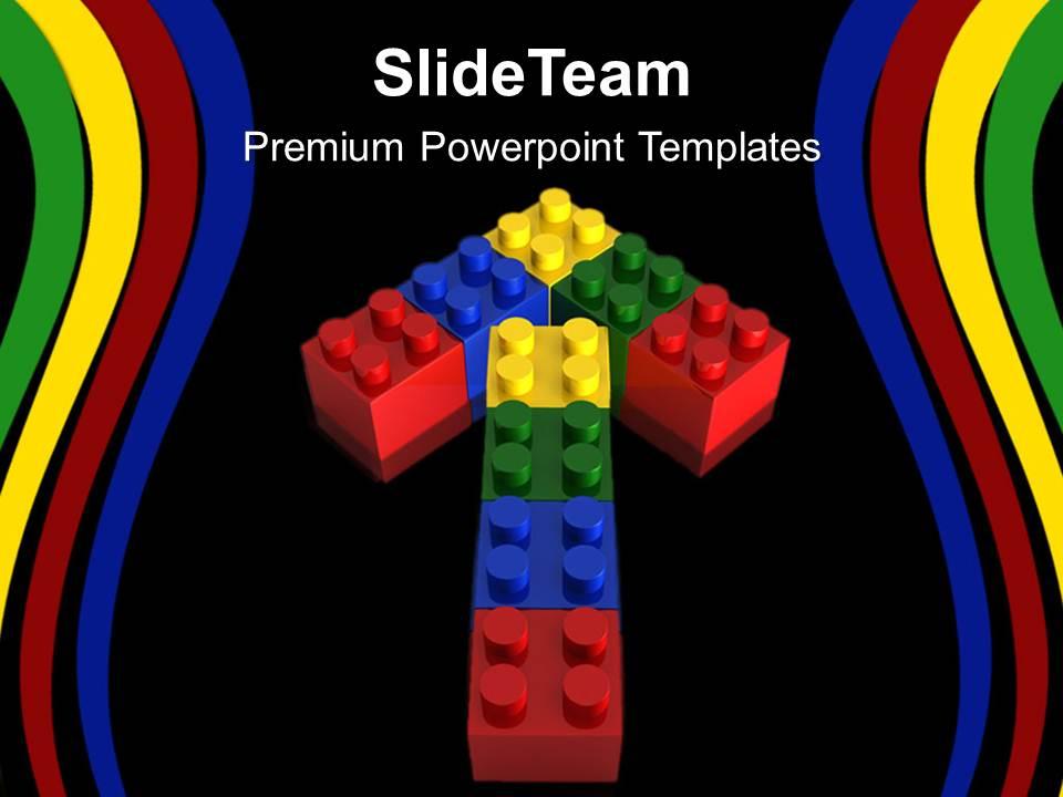 Blocks Building Powerpoint Templates Lego Arrow Metaphor Strategy Ppt Layout | PowerPoint Templates | PPT Template Themes | PowerPoint Presentation