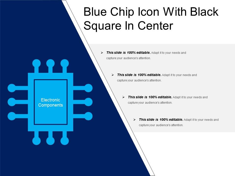 Blue chip icon with black square in center Slide01