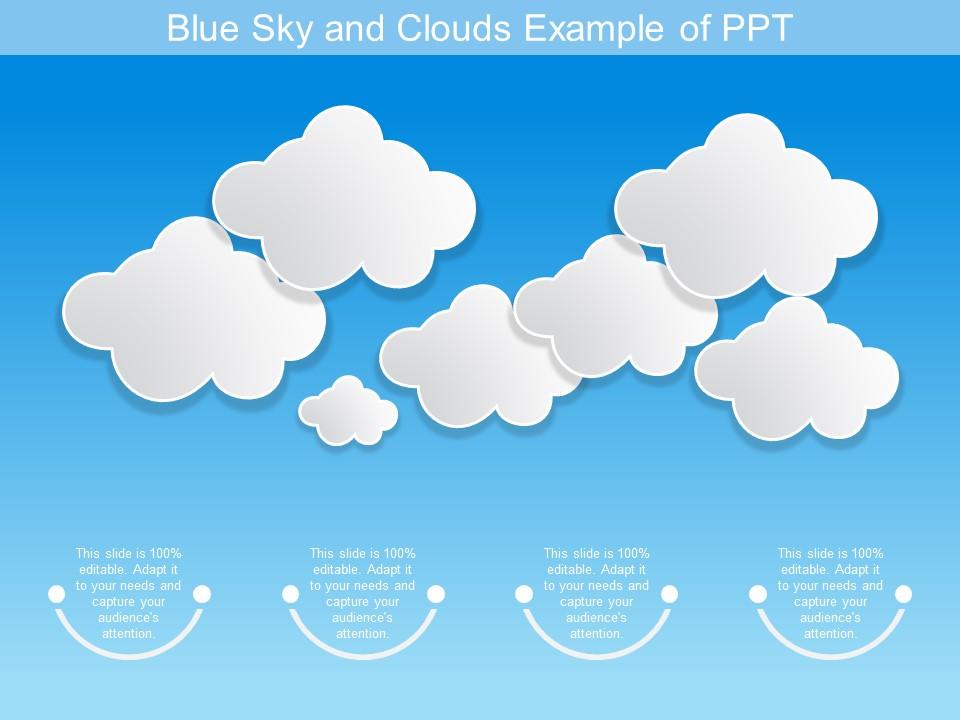 Blue Sky And Clouds Example Of Ppt Presentation PowerPoint Diagrams