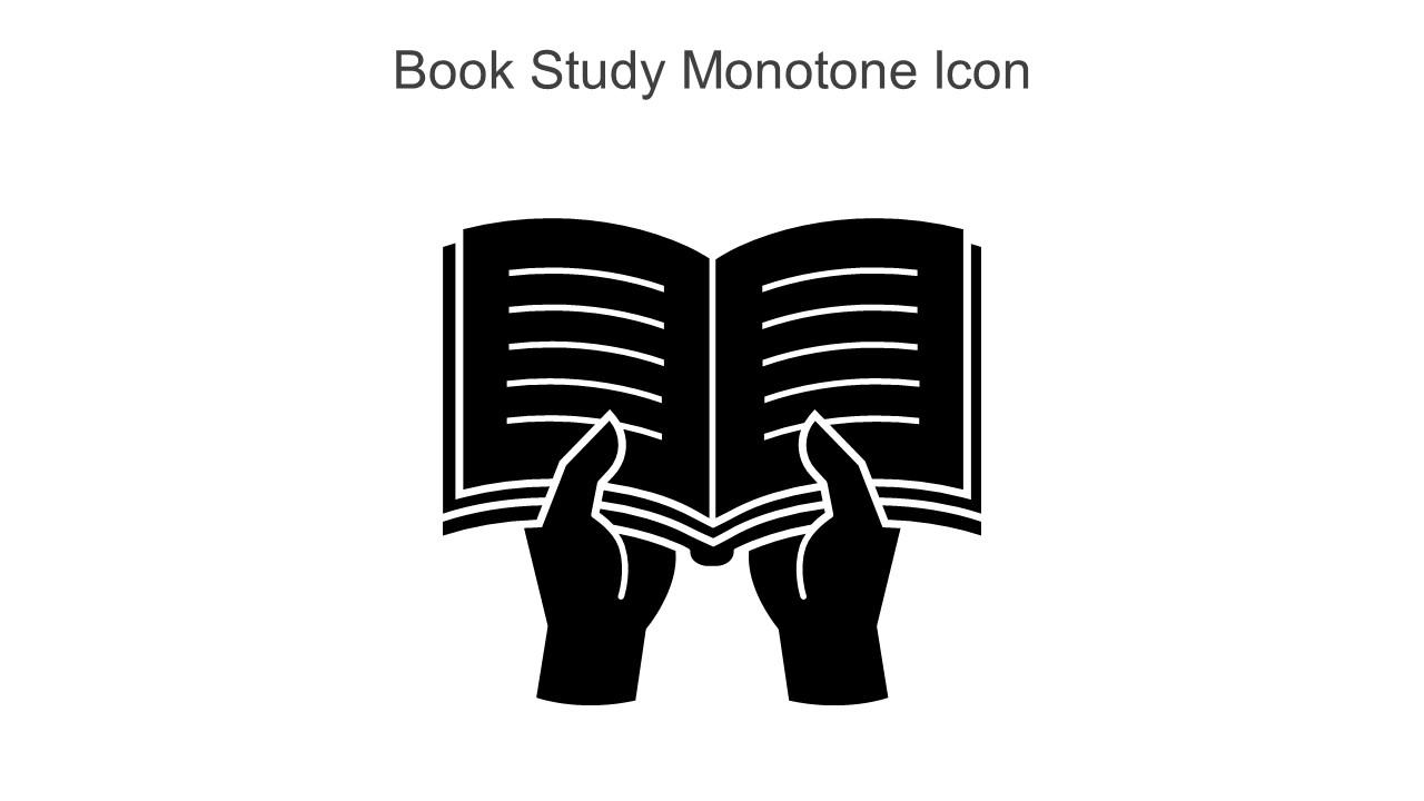 Book Study Monotone Icon In Powerpoint Pptx Png And Editable Eps Format Slide01