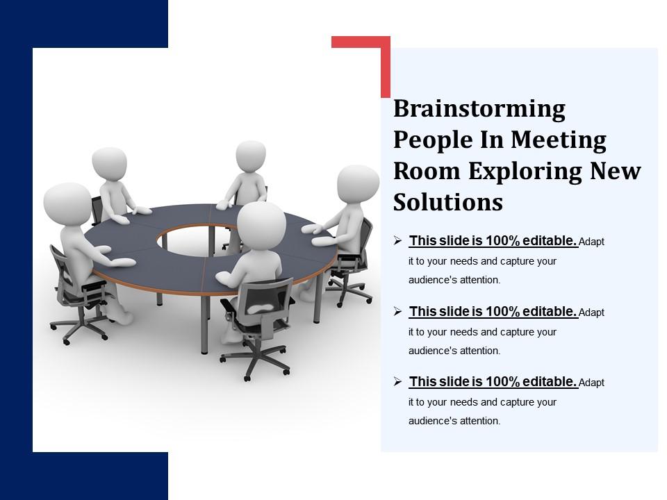 Brainstorming people in meeting room exploring new solutions Slide01