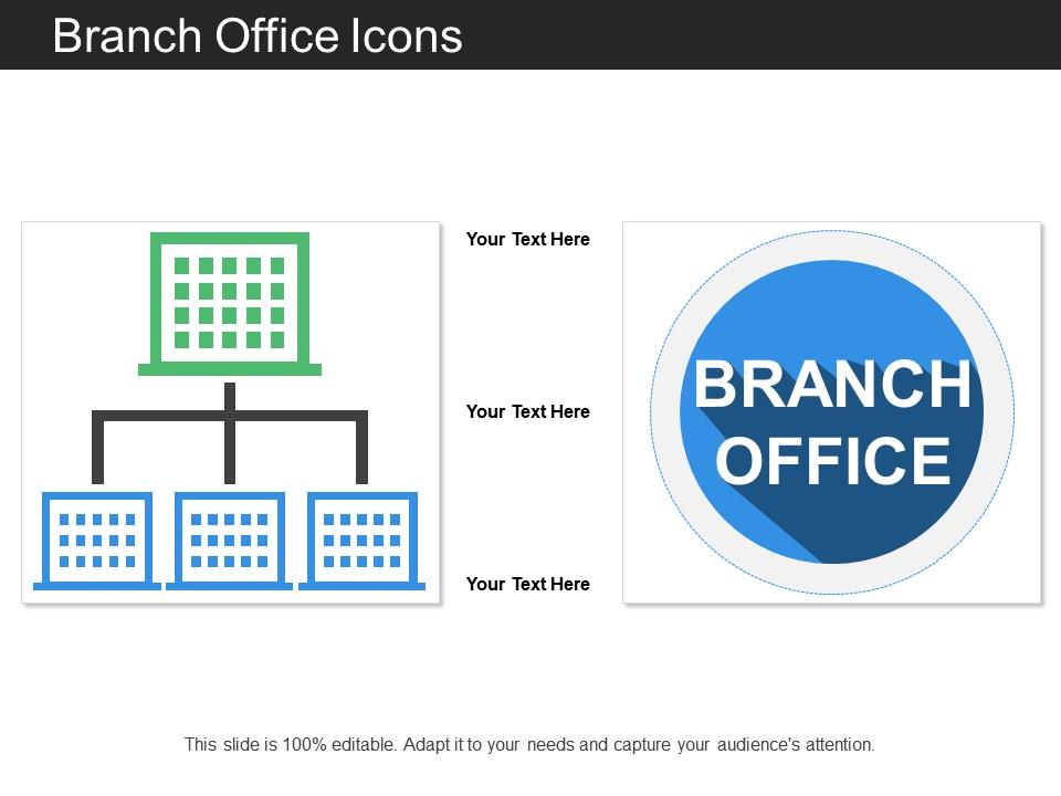 Branch Office Icons PowerPoint Slide Templates Download PPT