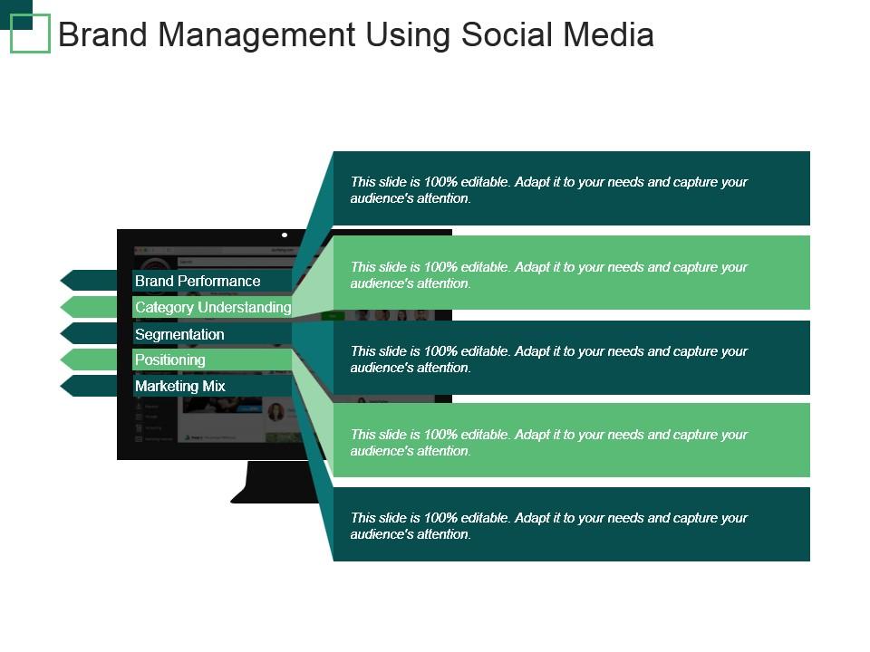 Brand management using social media powerpoint templates Slide00